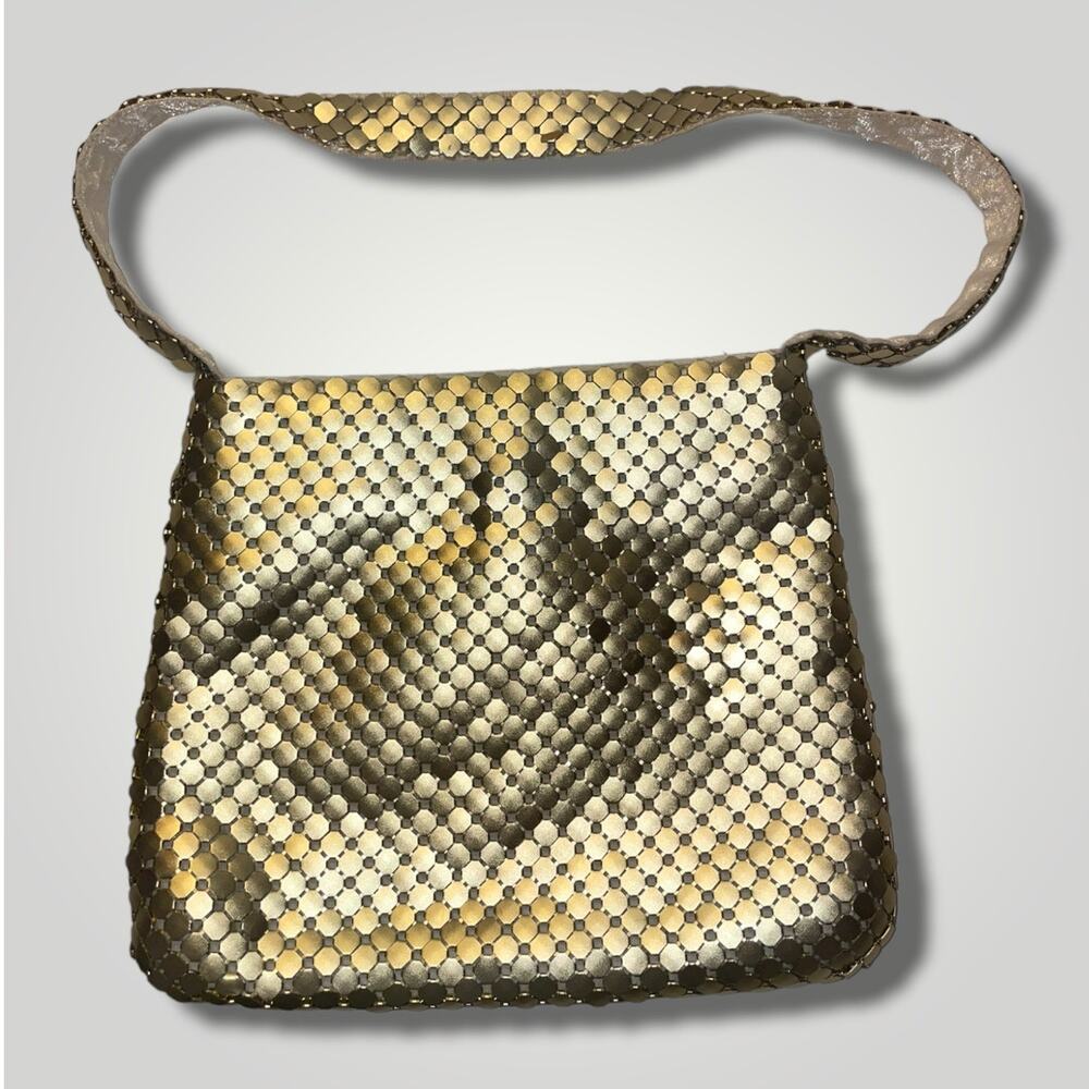 Vintage Gold Mesh Should strap purse EUC